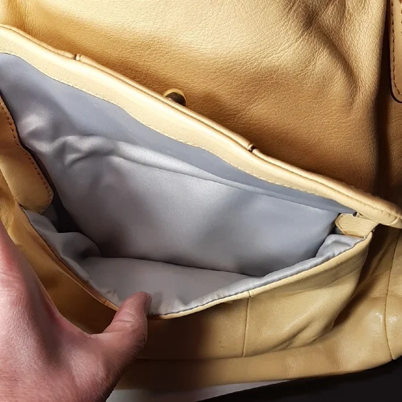 Coach Kristin Yellow Leather Hobo Shoulder Bag - Picture 4 of 16